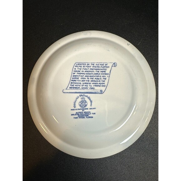 3 Alfred Meakin Blue Florida Souvenir Plates 7" - Picture 3 of 9